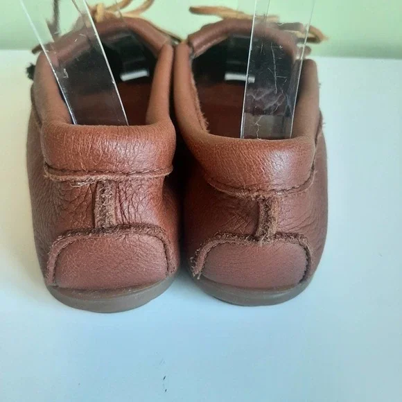 nwot MINNETONKA Deerskin Kilty moccasin in Carmel Size 6-6.5M - Picture 9 of 15